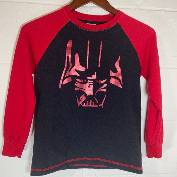 Star Wars Darth Vader Long Sleeved Red & Black T - Picture 1 of 6